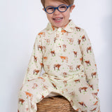 LS Polo Romper - Longhorns