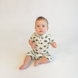 SS Polo Romper - Lake Fish