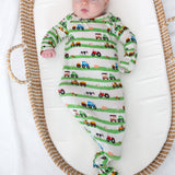 Knotted Gown - Farm Stripes