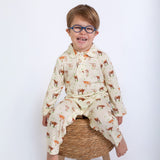 LS Polo Romper - Longhorns