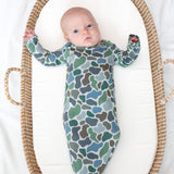 Knotted Infant Gown - Pebble Camo