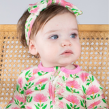 Headband Set - Pink Block Flower
