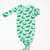 Knotted Gown - Blue Alligators