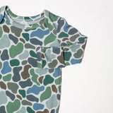 Knotted Infant Gown - Pebble Camo