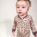 Convertible Zip Pajamas - Classic Leopard