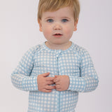 LS Zip PJ - Gingham in Cottage Blue