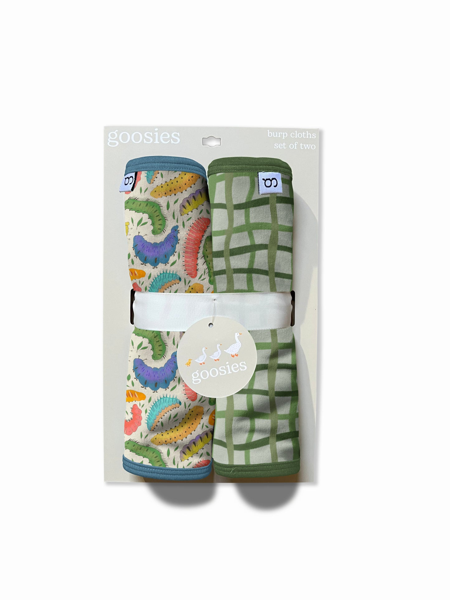 Burp Cloths Set of 2 (Caterpillars) FINAL SALE