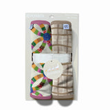 Burp Cloths Set of 2 (Quilt Pink/Tan Wavy) FINAL SALE