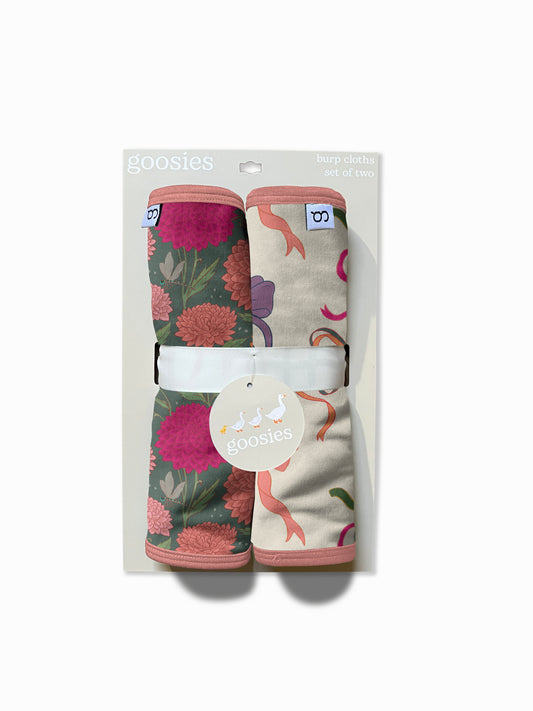 Burp Cloths Set of 2 (Dahlias)