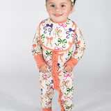 Convertible Zip Pajamas - Bows