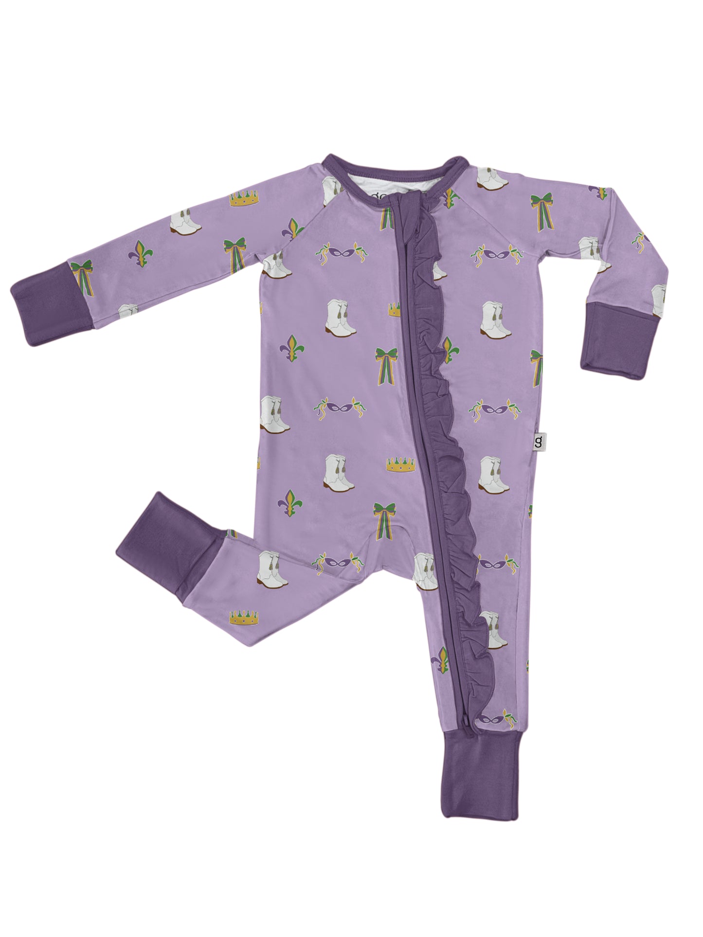 Zip PJs - Mardi Gras Boots