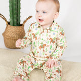 LS Polo Romper - Saddle Up, Cowboy