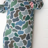 Knotted Infant Gown - Pebble Camo