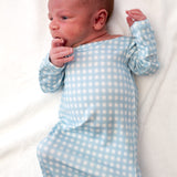 Knotted Gown - Gingham in Cottage Blue