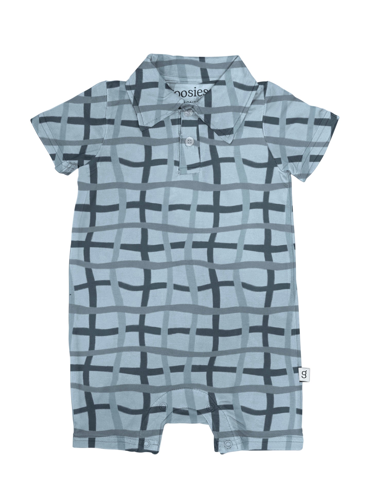 Polo Shortall - Blue Wavy Plaid (FINAL SALE)