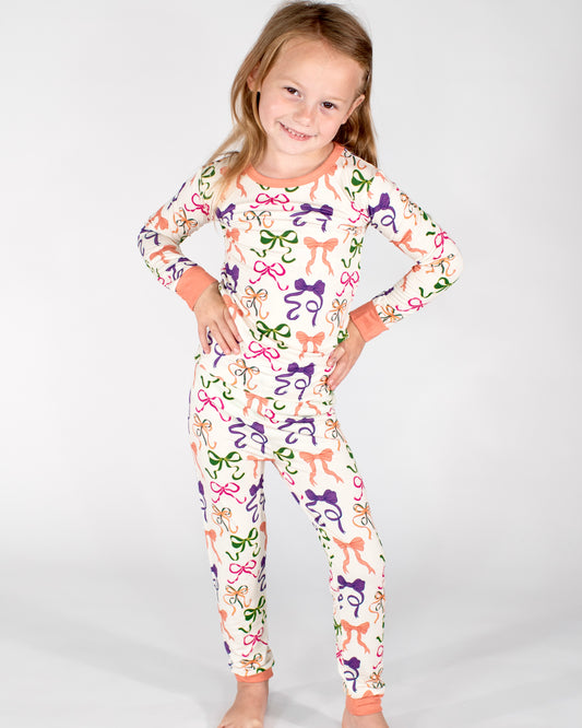 Bows - Long Sleeve/Pants PJs