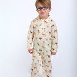 LS Polo Romper - Longhorns