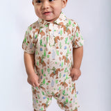 SS Polo Romper - Saddle Up, Cowboy