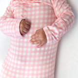 Knotted Gown - Gingham in Cottage Pink