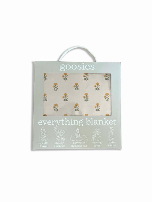 Everything Blanket - Marigold Block Print