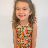Sleeveless Dress - Orange Blossoms