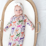 Knotted Infant Gown - Bows