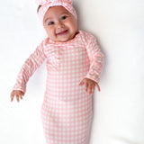 Knotted Gown - Gingham in Cottage Pink