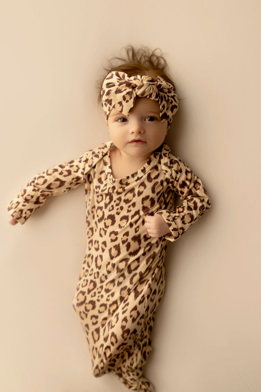 Knotted Gown - Leopard