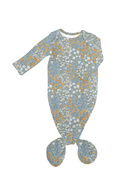 Knotted Gown - Blue Meadow