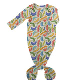 Knotted Infant Gown - Caterpillars (FINAL SALE)