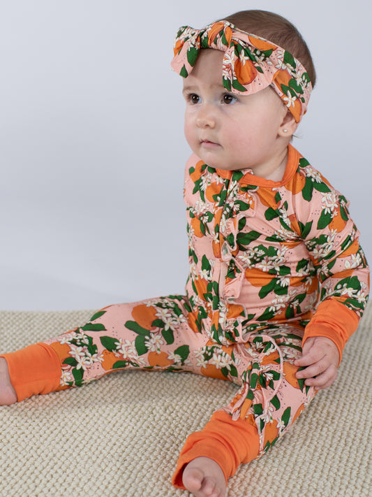 LS Zip PJ- Orange Blossoms