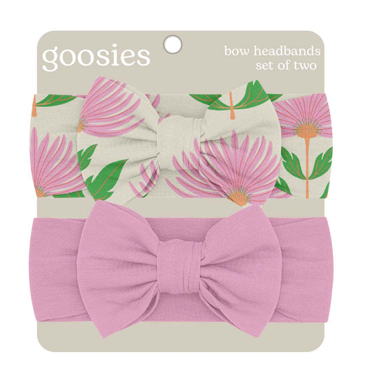 Headband Set - Pink Block Flower