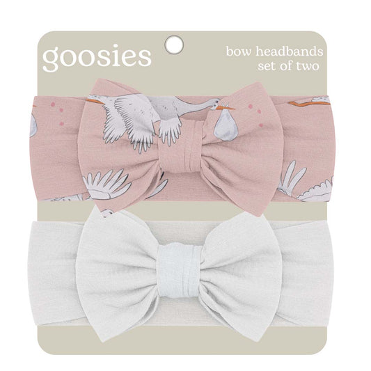 Headband Set - Storks Pink