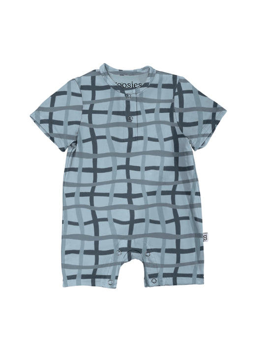 Henley Shortall - Blue Wavy Plaid (FINAL SALE)