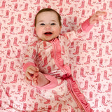 Convertible Zip Pajamas - Boots & Bows