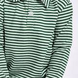 Polo Sweatshirt Shirt - Stripes (Green)