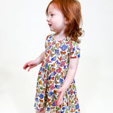 Short Sleeve Pocket Dress - Butterflies (FINAL SALE)