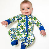Convertible Zip Pajamas - Blue Quilt