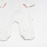 Pink Cross Embroidered Pip Zip