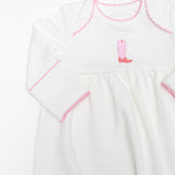Cowgirl Boot Embroidered Pip Gown