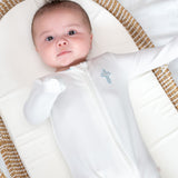 Blue Cross Embroidered Pip Zip