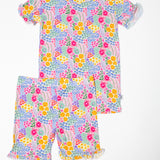 SS & Shorts Ruffle PJ - Flower Fields