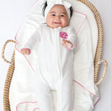 Seashell Embroidered Pip Blanket