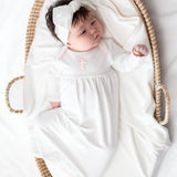 Pink Cross Embroidered Pip Gown