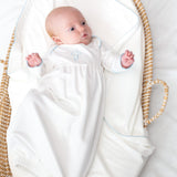 Blue Cross Embroidered Pip Gown