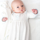 Blue Cross Embroidered Pip Gown