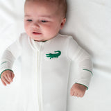 Alligator Embroidered Pip Zip