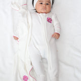 Seashell Embroidered Pip Blanket