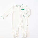 Alligator Embroidered Pip Zip