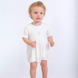 Blue Cross Embroidered Pip Bubble